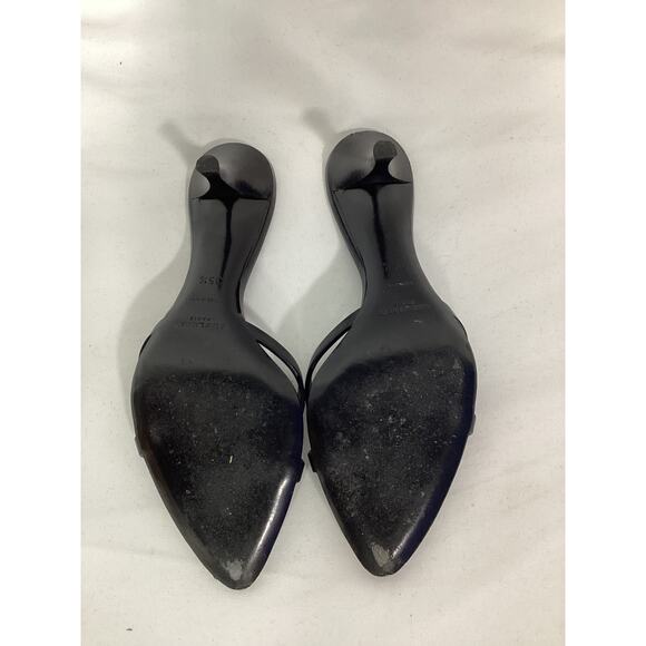 Saint Laurent 'Carla' Black High Heel Slide Sandals Size 5.5 - Picture 5 of 5